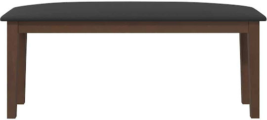 Dining Room Bench with Wooden Surface Coffee 110x30x46.5cm