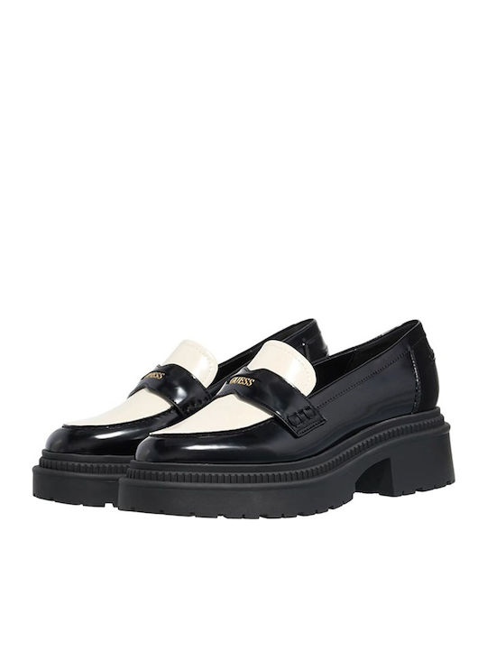 Patent Leather Women's Moccasins in Black Color