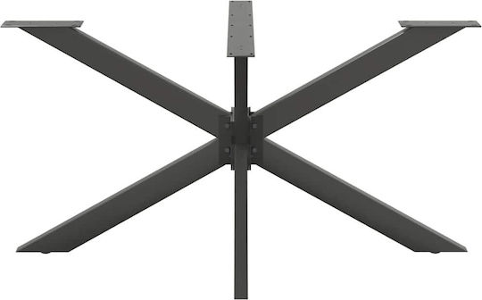 vidaXL Tischständer aus Metall Charcoal 150x78x72cm