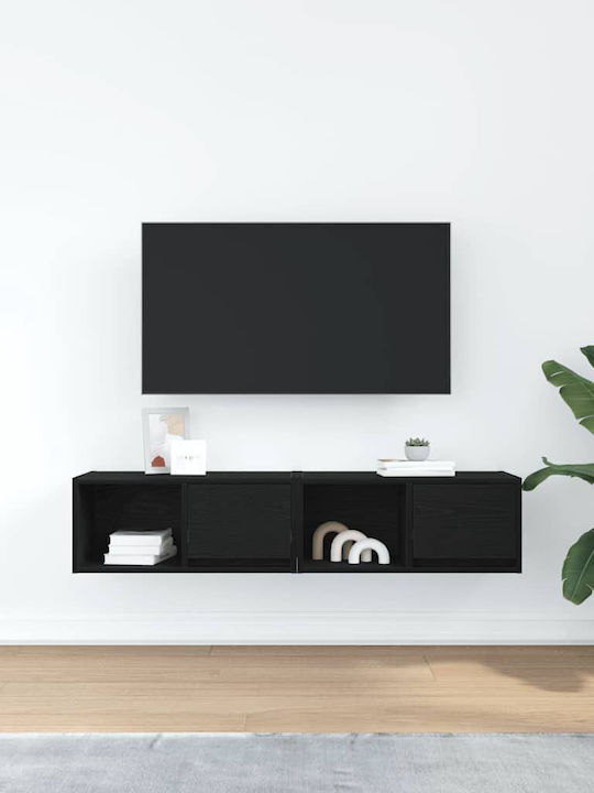 Телевизионни Мебели Черен М120xД31xВ25.5см