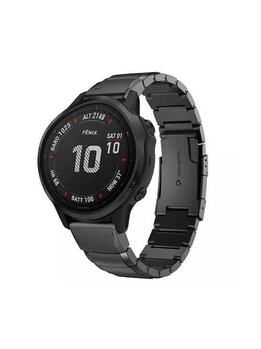 Каишка Неръждаема стомана Черен (Fenix 5 / 5 Plus / 6 / 6 Pro / 7 / 7 Pro / 8 (47mm))