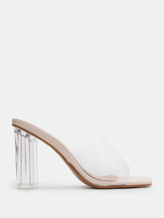 Luigi Heel Mules Beige