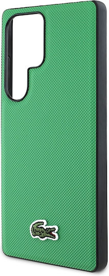 Lacoste Iconic Petit Pique Woven Logo Back Cover Πλαστικό / Σιλικόνης Πράσινο (Galaxy S25 Ultra)