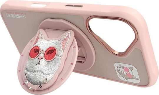 Nimmy Umschlag Rückseite Kunststoff / Silikon Rosa (iPhone 16)