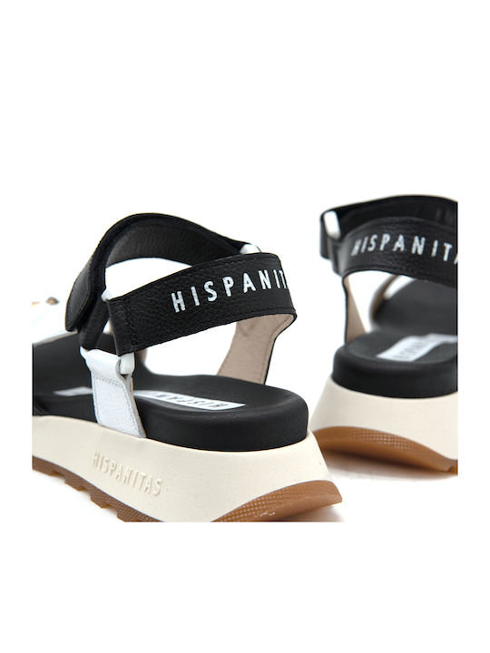 Leather Women's Flat Sandals Sporty in White Color
