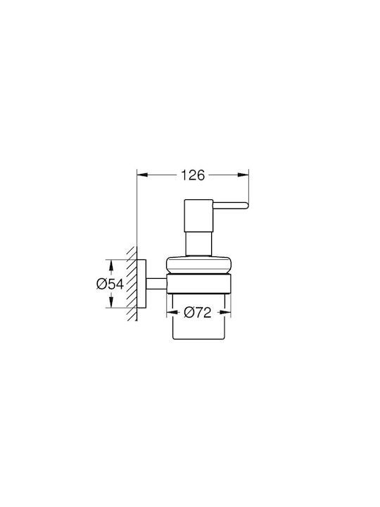 Grohe Essentials Dispenser Γυάλινο Μαύρο 160ml