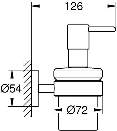 Grohe Essentials Dispenser Γυάλινο Μαύρο 160ml