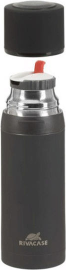 Rivacase Flask Bottle Thermos Stainless Steel 500ml Black with Cap-Cup 90311ΒΚ\n