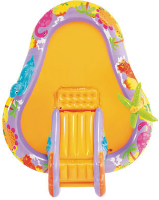 Intex Dino Kinder Schwimmbecken PVC 159l Aufblasbar 201x157x69cm