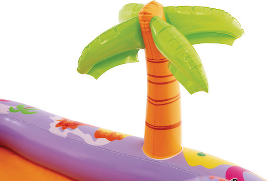 Intex Dino Kinder Schwimmbecken PVC 159l Aufblasbar 201x157x69cm