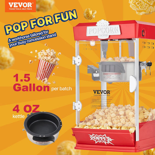 Vevor Commercial Popcorn Machine 480W