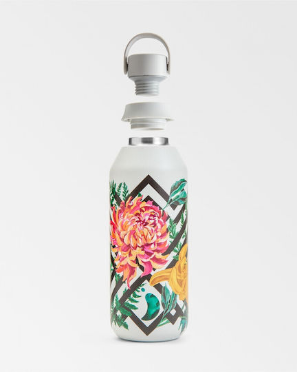 Chilly's Series 2 Urban Murals Stainless Steel Thermos Bottle BPA Free 500ml Woven Dahlia