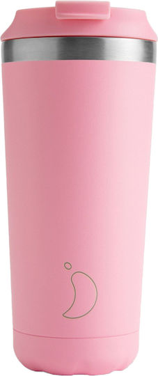 Chilly's Original Ποτήρι Θερμός Ανοξείδωτο BPA Free 500ml Pastel Pin