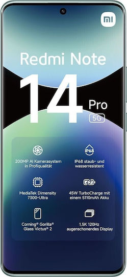 Xiaomi Redmi Note 14 Pro 5G Dual SIM (12GB/512GB) Coral Green