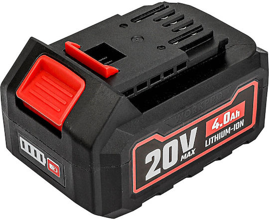 WorkPro Μπαταρία Εργαλείου Λιθίου 20V με Χωρητικότητα 4Ah