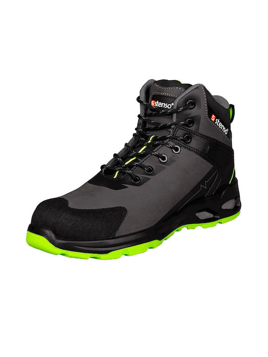 Stenso RULER MID Waterproof Work Boot Black O2 with SR Certification