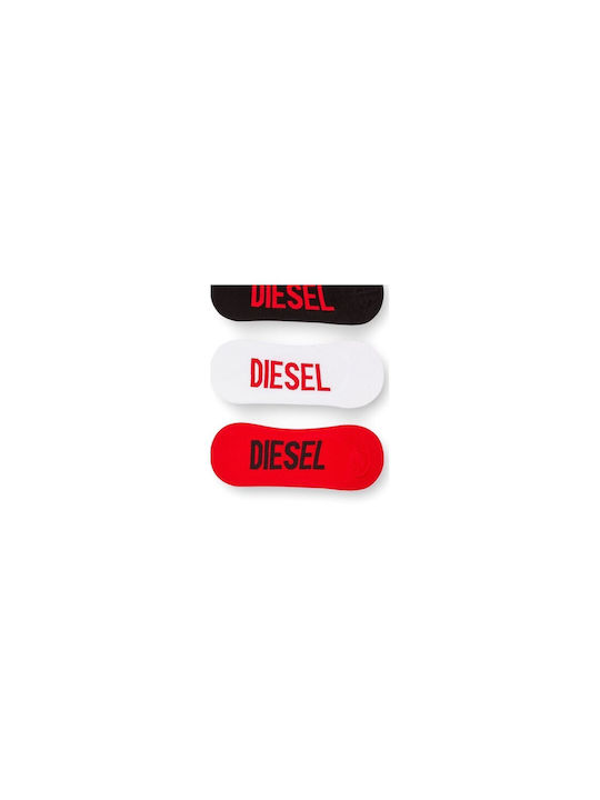 Diesel Unisex Socks 3-Pack Cotton Elastane Black White Red Regular Fit A17884-0iqas-e4157 1810719