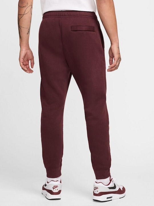 Nike Sportswear Club Sweatpants with Elastic Burgundy