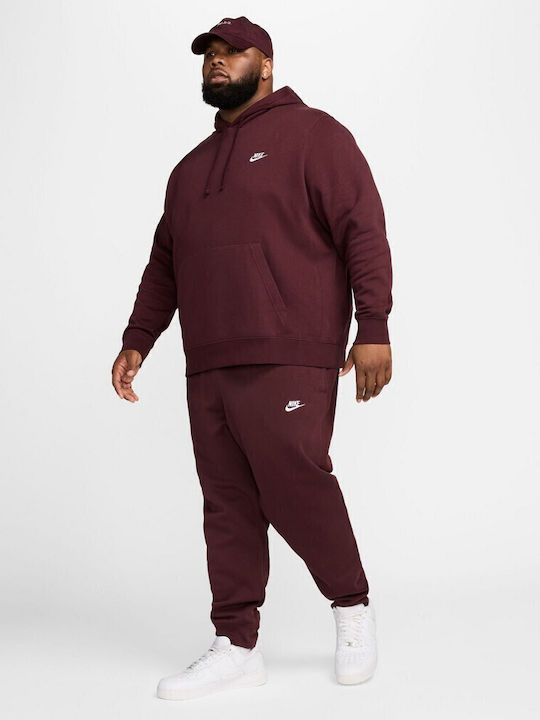 Sportswear Club Παντελόνι Φόρμας με Λάστιχο Μπορντό