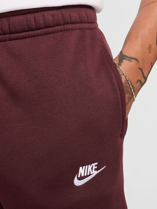 Sportswear Club Παντελόνι Φόρμας με Λάστιχο Μπορντό