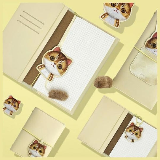 Nimmy Set 2in1 Notebook + Pen Khaki Big Eyed Pet 2.0 Cat