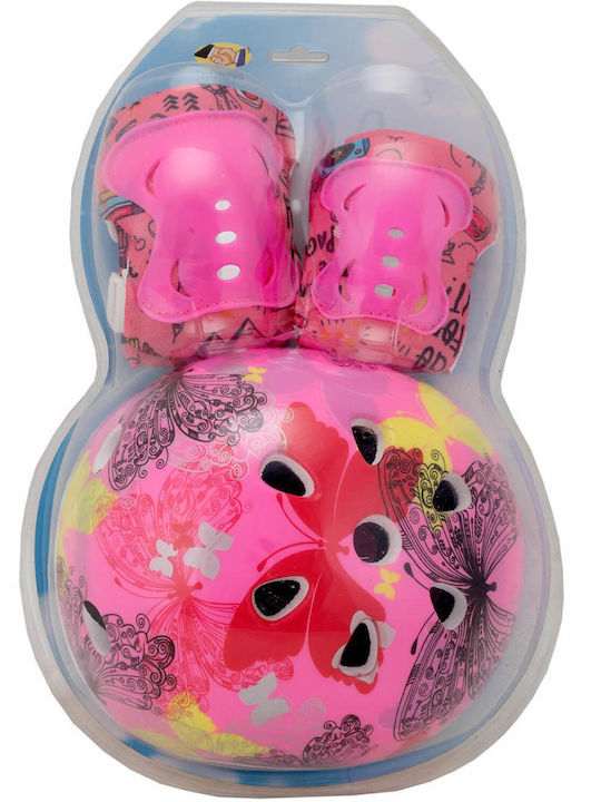 Action One 7 Piece Set Helmet Protective Gear Guard Size M Pink