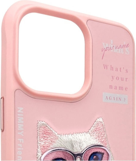 Nimmy Очила Cute 2.0 Задна Корица Силиконова / Пластмасова Водоустойчива Розова Бяла Rich and Beauty (iPhone 15 Pro Max)