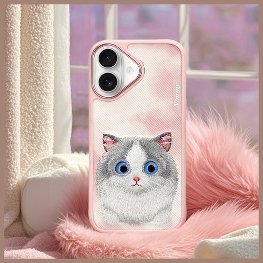 Nimmy Große Augen Rückseite Silikon Kunststoff Wasserdicht Rosa Ragdoll iPhone 16