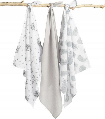 Sensillo Muslin Changing Pads Gray 70x80cm. 3pcs