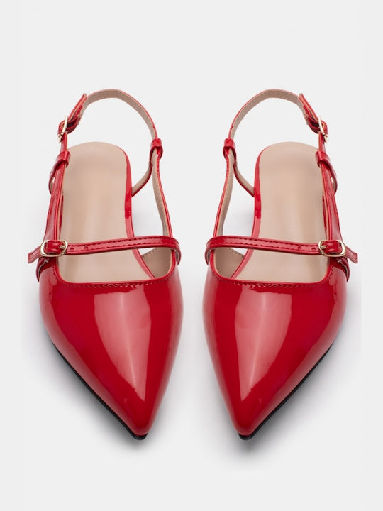 Luigi Slingback Ballerinas With strap Red