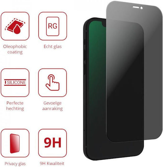 Rosso 2.5D Privacy Tempered Glass Μαύρο (iPhone 12 mini )