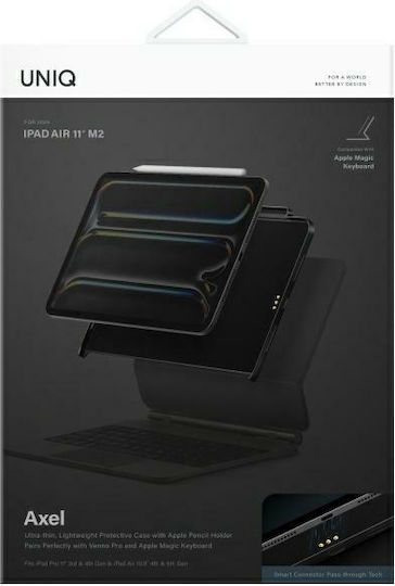 Uniq Flip Cover Μαύρη (iPad Air 2020/2022 / iPad Pro 2018 11" / iPad Pro 2020 11" / iPad Pro 2021 11" / iPad Pro 2022 11'' / iPad Pro 2024 11" / iPad Air 11" 2024/2025/2026)
