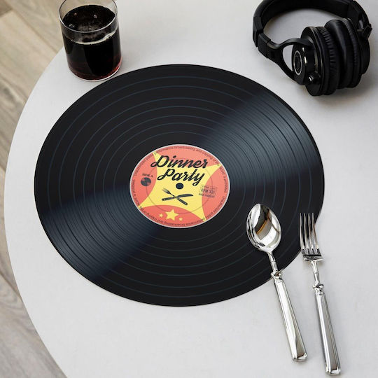 Mikamax Plastic Placemats Black 37x37cm 4pcs