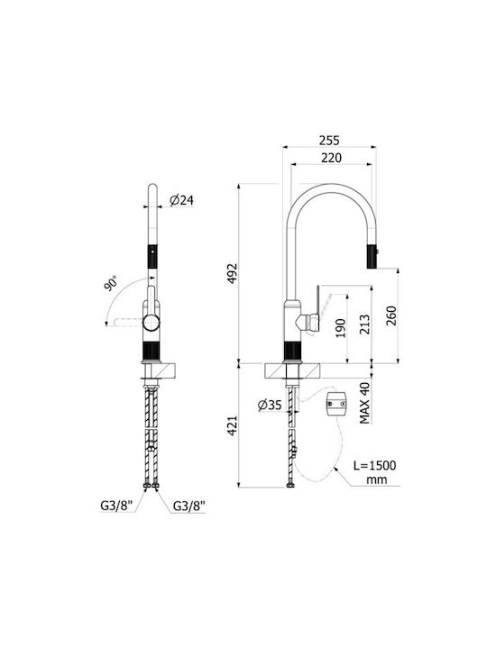 Armando Vicario Kitchen Faucet Counter