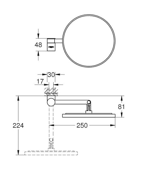 Grohe Schminkspiegel Selection Rosa / Rosa / Rosa