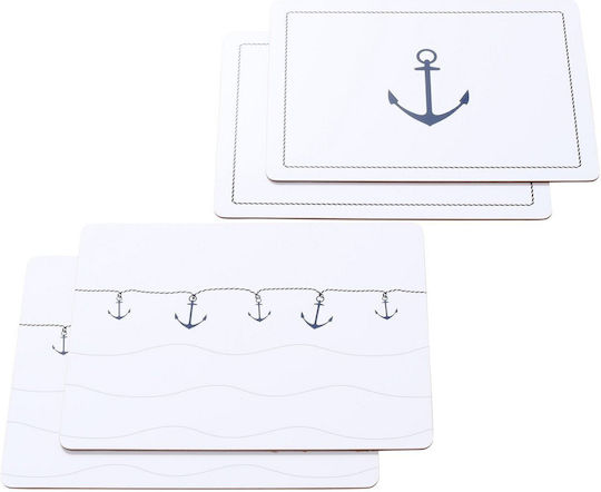 MSA Wooden Placemat White 40x30cm