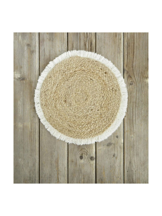 Nima Carina Platzdeckchen Korbweide Weiß 38x38cm 1Stück