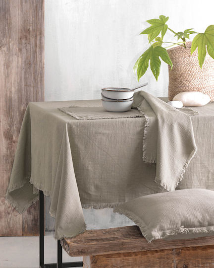 Rythmos Merit Placemat Fabric Gray 50x35cm 1pcs