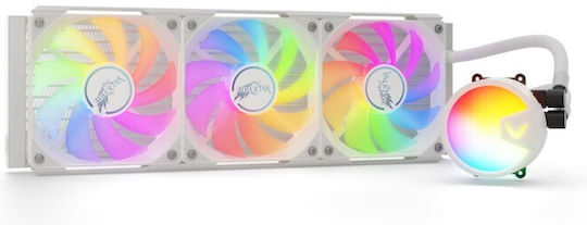 Valkyrie A360 Υδρόψυξη AIO CPU με 3 Ανεμιστήρες 120mm και RGB Φωτισμό Λευκή