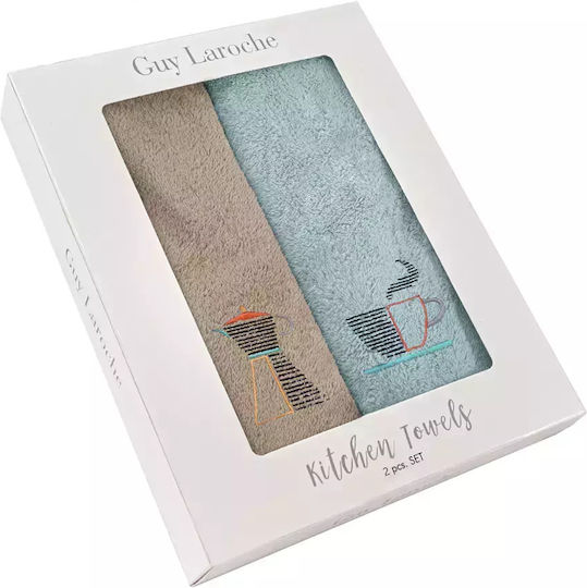 Guy Laroche Gourmet Towel in Green Color 35x50cm 2pcs