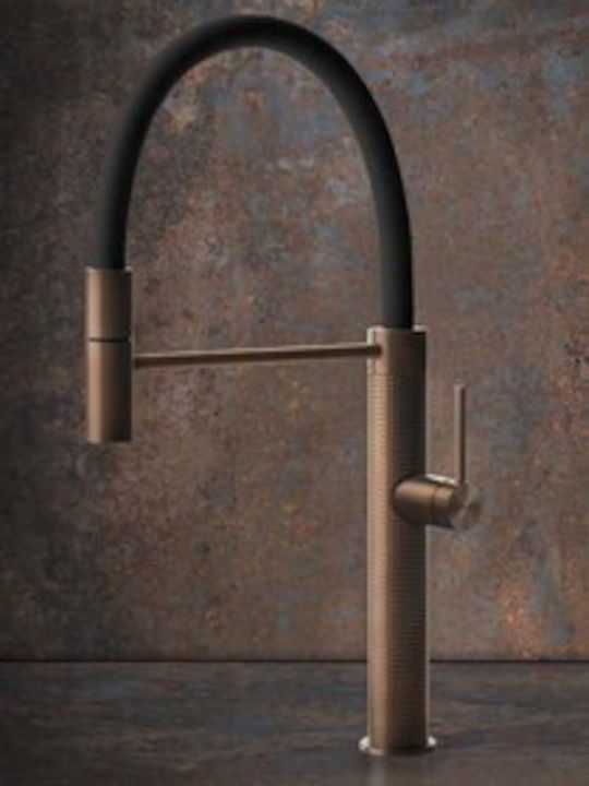 Gessi Cesello Kitchen Faucet Flexible Warm Brushed Copper Gessi Cesello Kitchen Faucet Flexible Warm Brushed Copper