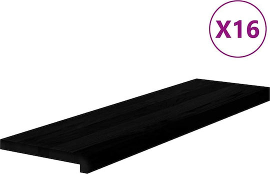 Vidaxl Stair Treads 16 Pcs Dark Brown 90x25x2 Cm Solid Oak Wood Brown
