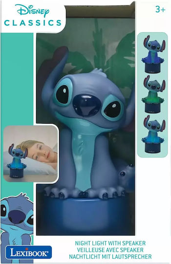 Disney Led Παιδικό Διακοσμητικό Φωτιστικό Stitch Μπλε Stitch