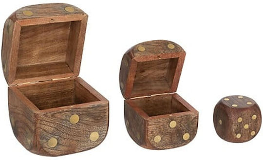 Atmosphera Set Dekorative Boxen Holz 3Stück Atmosphera Set Dekorative Boxen Holz 3Stück
