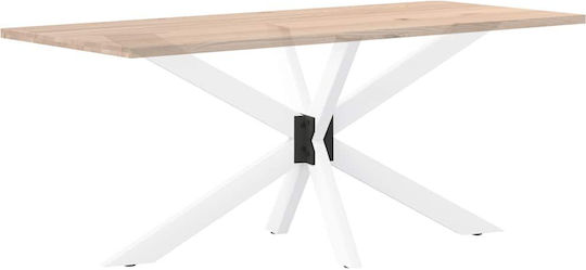 vidaXL Stand de masă din Metal Alb 150x78x72cm