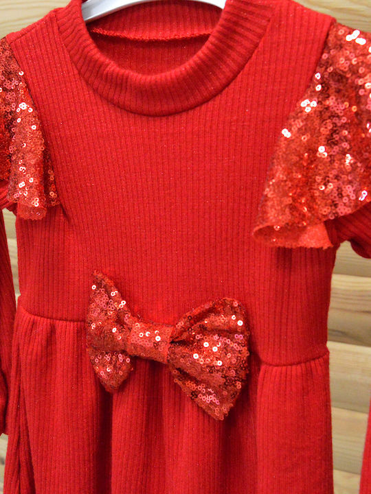 Rochie pentru Copii cu Paiete red