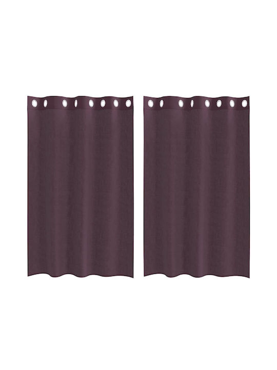 vidaXL Curtain Window with Grommet Purple 140x175cm