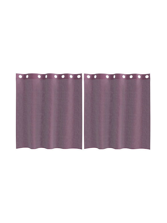 vidaXL Curtain Window with Grommet Purple 140x140cm