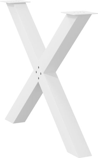 vidaXL Металическо Кракче За Мебел 3 Бройки Подходящо За Офис / Маса / Малка Маса 90x72x72см Бяло