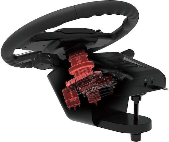 Hori Force Feedback Truck Control System Steering Wheel with Shifter and Pedals for PC with 1800° Rotation